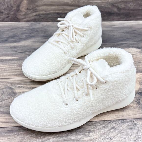 NIB Allbirds 10M Wool Runner-Up Mizzle Double Fluff Sneakers Mens Natural White - Picture 3 of 12